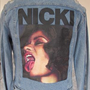 NICKI MINAJ H&M GRAPHIC DENIM JACKET ❤️